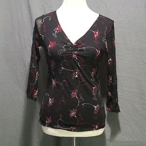 🌺 Wrapper Blouse, must-see sheer floral